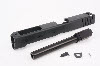 Prime CNC Aluminium Slide with Barrel for Marui G34 - Black